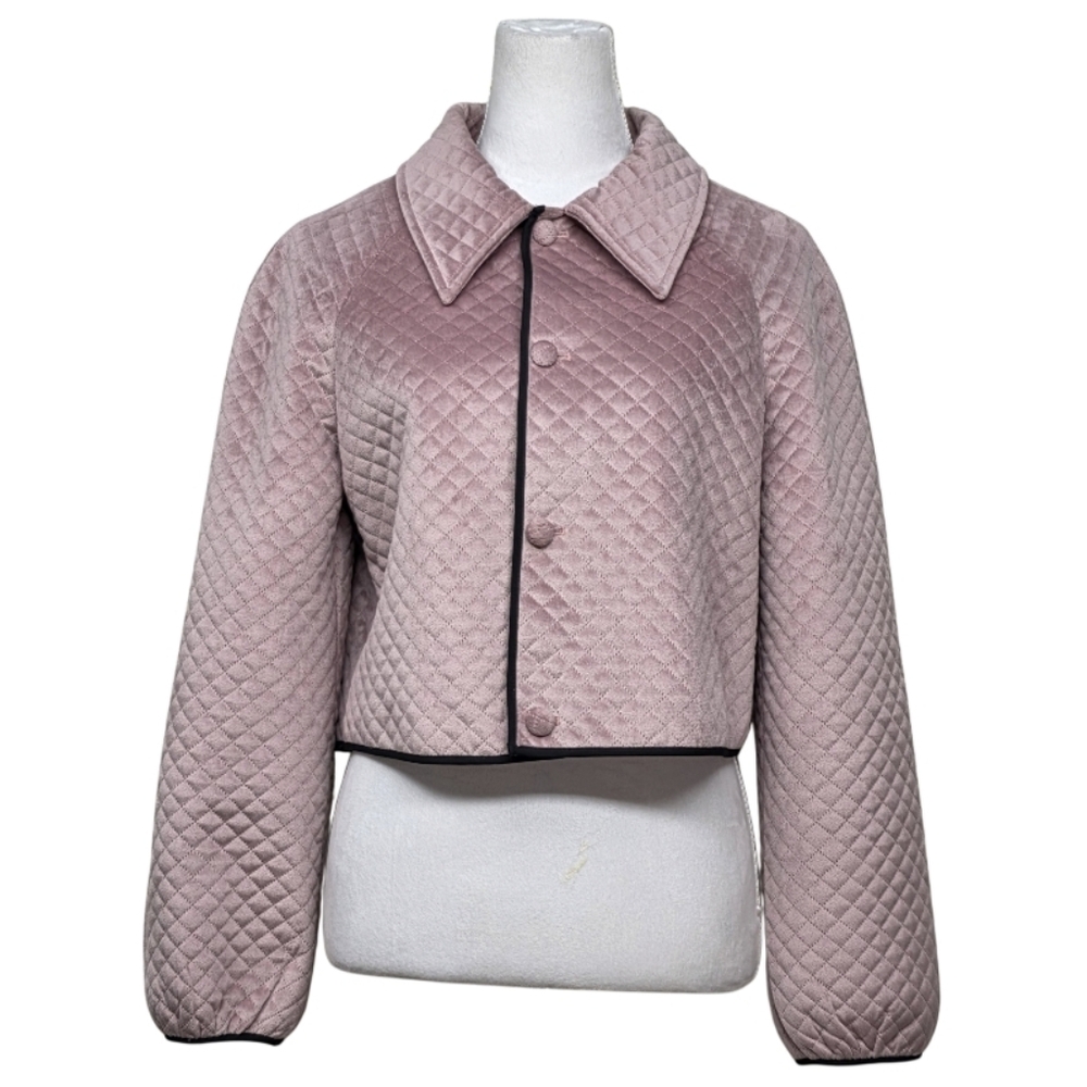 Cider Quilted Pink Cropped Jacket